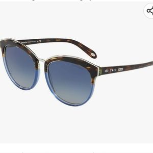 Tiffany & Company Sunglasses TF4146 Round Blue tint lense Havanah Tortois MA#441